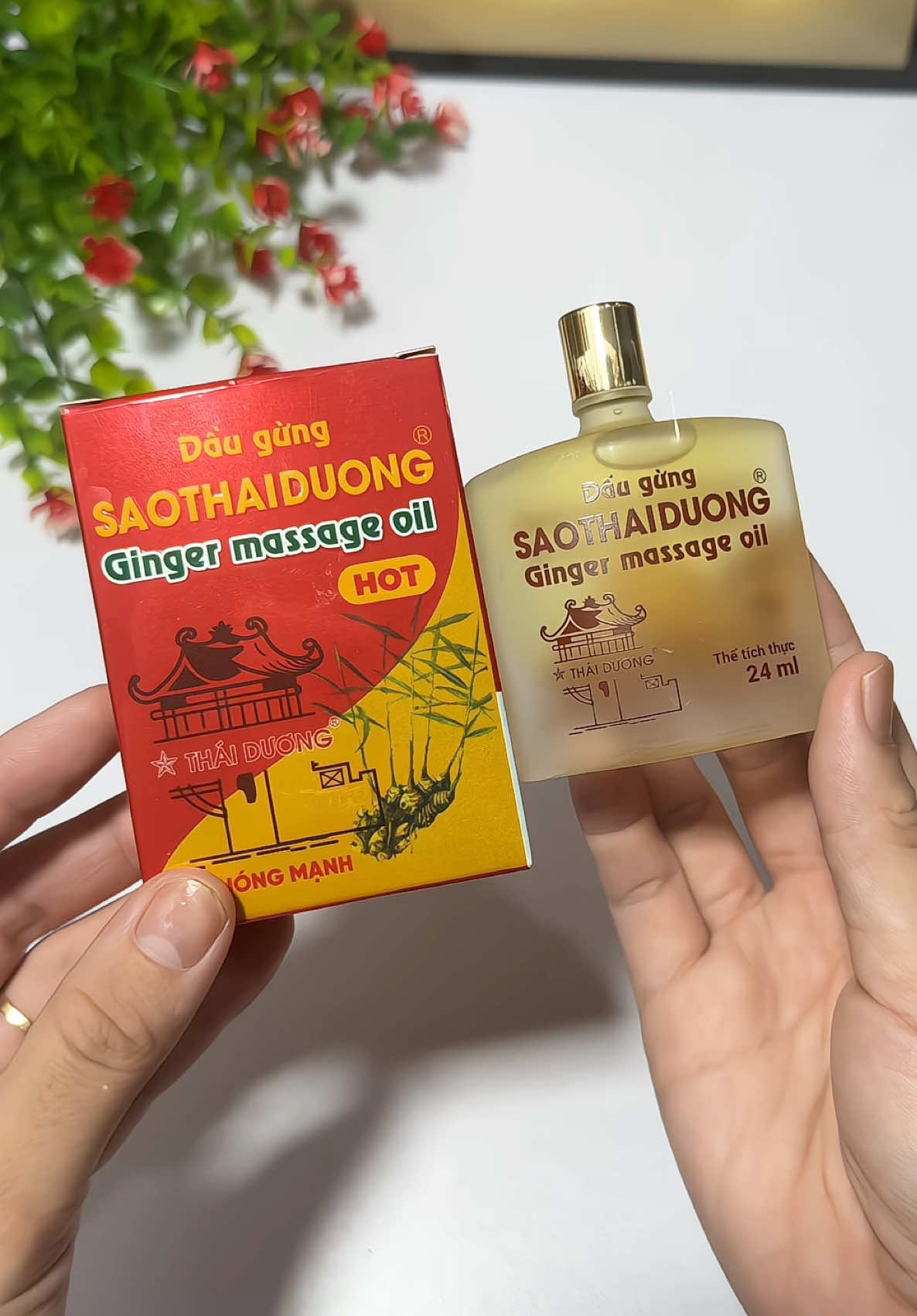 Dầu gừng sao thái dương #daugungsaothaiduong #daugungxoabop #review #xuhuong 