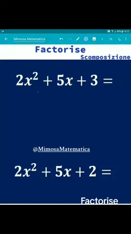 How to Factorise Trinomials, Mathematics, Matematica, Stem, Mathgcse, Satmath, Gcsemath, Test di ammissione, Tolc, Scomposizione trinomio,  #30secondsmath #mathematics #matematica #factorise 