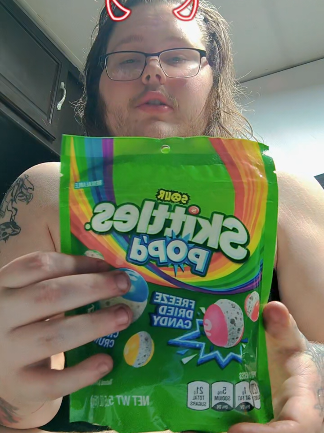 doing a review sour Skittles pops freeze dried candy hope you all enjoy  #trending #chillvibes #sour #skittles #candy 