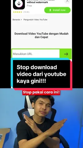 stop download video dari youtube kaya gini! pakai cara ini gila enak bgt.  Follow akun ini bantuin kamu ngonten.