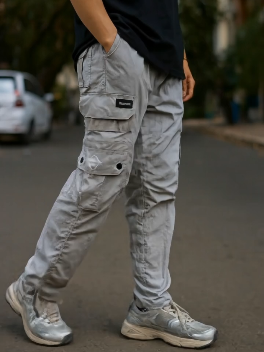 NVSR Long Cargo Track Pants Grey | Celana Cargo Parasut Abu #LongCargoTrack  #CelanaPantsGrey  #CelanaCargoParasutAbu #celanapanjangpria #celana 
