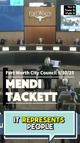 In 2026, citizens of Fort Worth will have fewer opportunities to give Public Comment to the City Council than Tim O’Hare has allowed for Tarrant County. Tim O’Hare, the guy who slashed voting sites, racially gerrymandered the county, who regularly slashes your time to speak. Fort Worth will have less, because council voted 7-4 to reduce opportunities to 10 a year. Mendi called them out on it. #wakeup #fortworth #seeitnameitfightit  @MenTack 