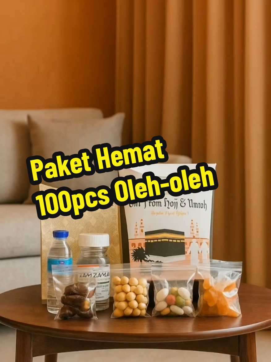 Paket Hemat 100pcs Oleh-oleh  ​#OlehOlehHaji ​#OlehOlehUmroh ​#PaketOlehOleh ​#AirZamzam 