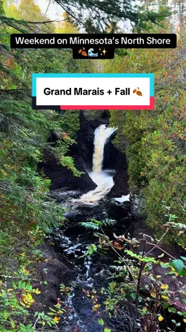Nothing like chasing waterfalls and fall colors along the North Shore 🍁✨ Minnesota really shows off this time of year. Can’t wait to go back already 🥹🌊