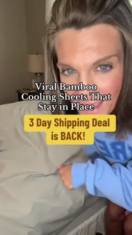 We have three sets of these bamboo sheets and it’s actually the only sheets that my 12-year-old uses also.  these bamboo cooling sheets actually stay in place. ##bamboosheets##coolingsheets##bedroommakeover