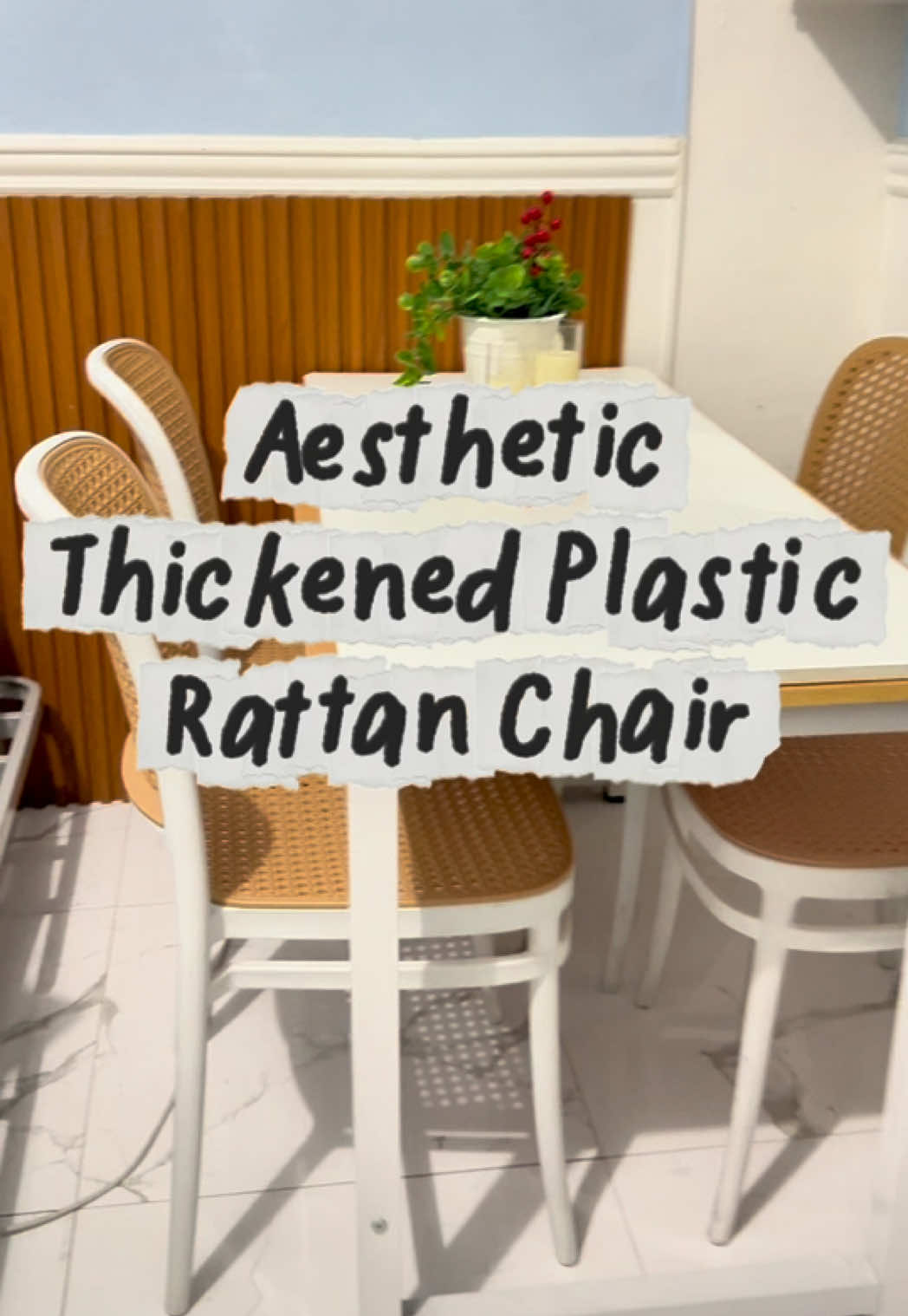 Nordic Rattan Dining Chair plastic but thickened! #rattanchair #nordicchair #plasticrattanchair #diningchair #furniture