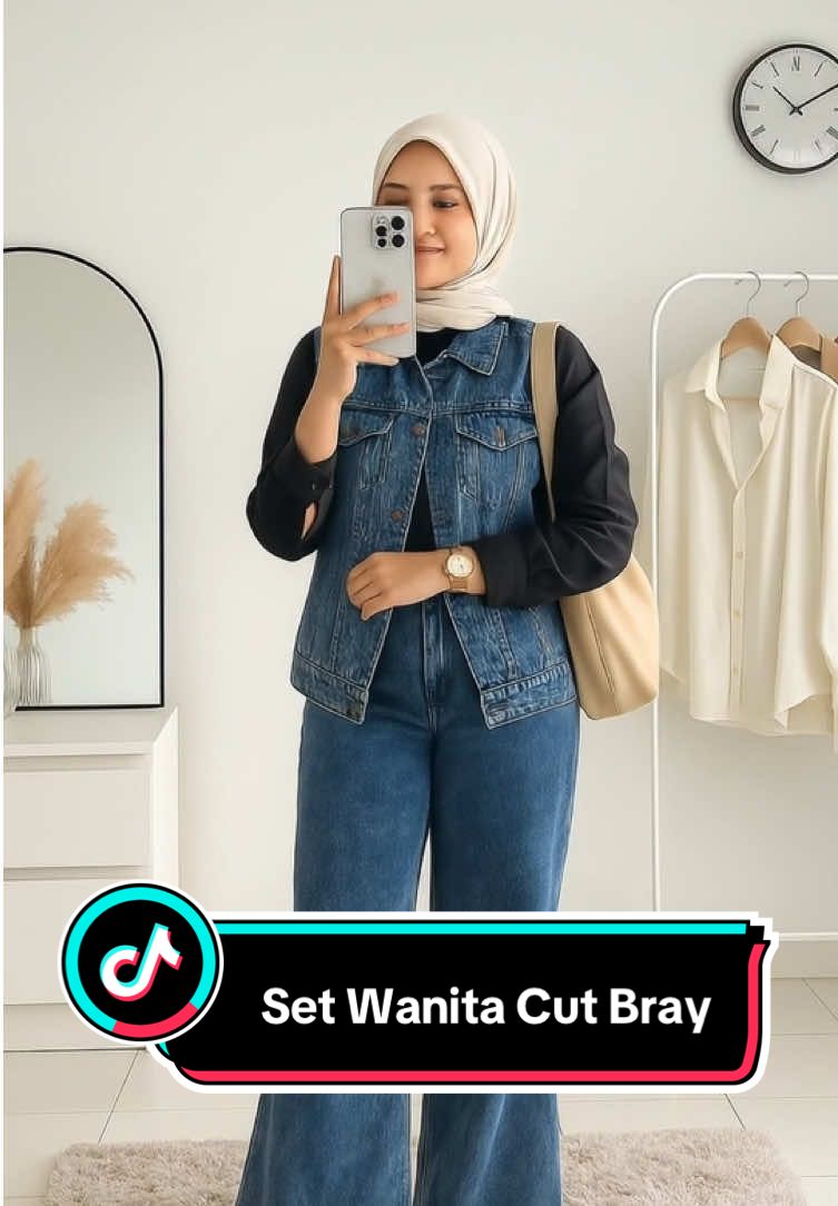 Alexa Set Baju Kemeja Jeans Cut bray. Cocok buat mejeng bareng temen-temen. #setwanita #setbajumurah #OOTD #fyp #fyppppppppppppppppppppppp #insightcreatorsearch #xyzabc 