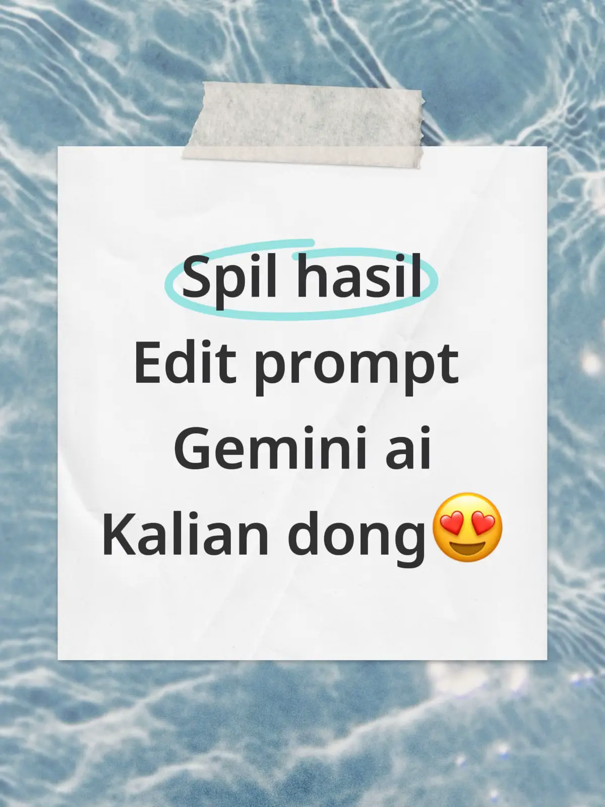 Spil dong hasil editan Gemini kalian😁🤭 #prompt #geminiai #hasilgeminiai #editfoto #fotogemini 
