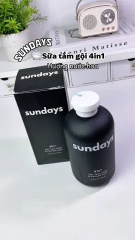 Sữa tắm, dầu gội, sữa rửa mặt, ddvs 4in1 tiện lợi mà siu thơm #sundays #suatamnam #suatam4in1 #daugoinam #danhchonam 