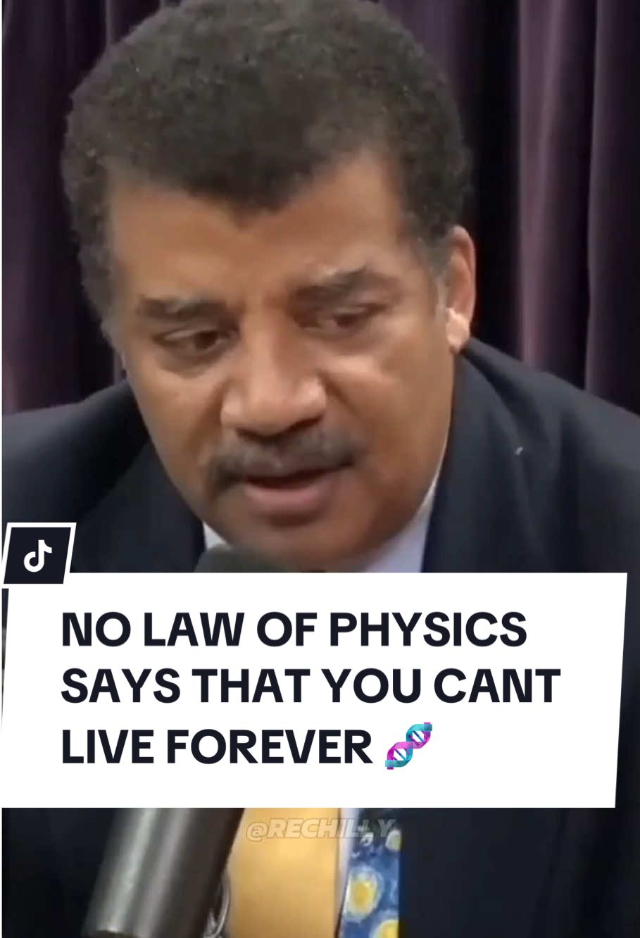 There’s no law of physics that says you can’t live forever 🧬 - - This video may contain AI generated content for story telling purposes this is not the real Neil deGrasse Tyson - - #Science #physics #education #quantumphysics #neildegrassetyson 