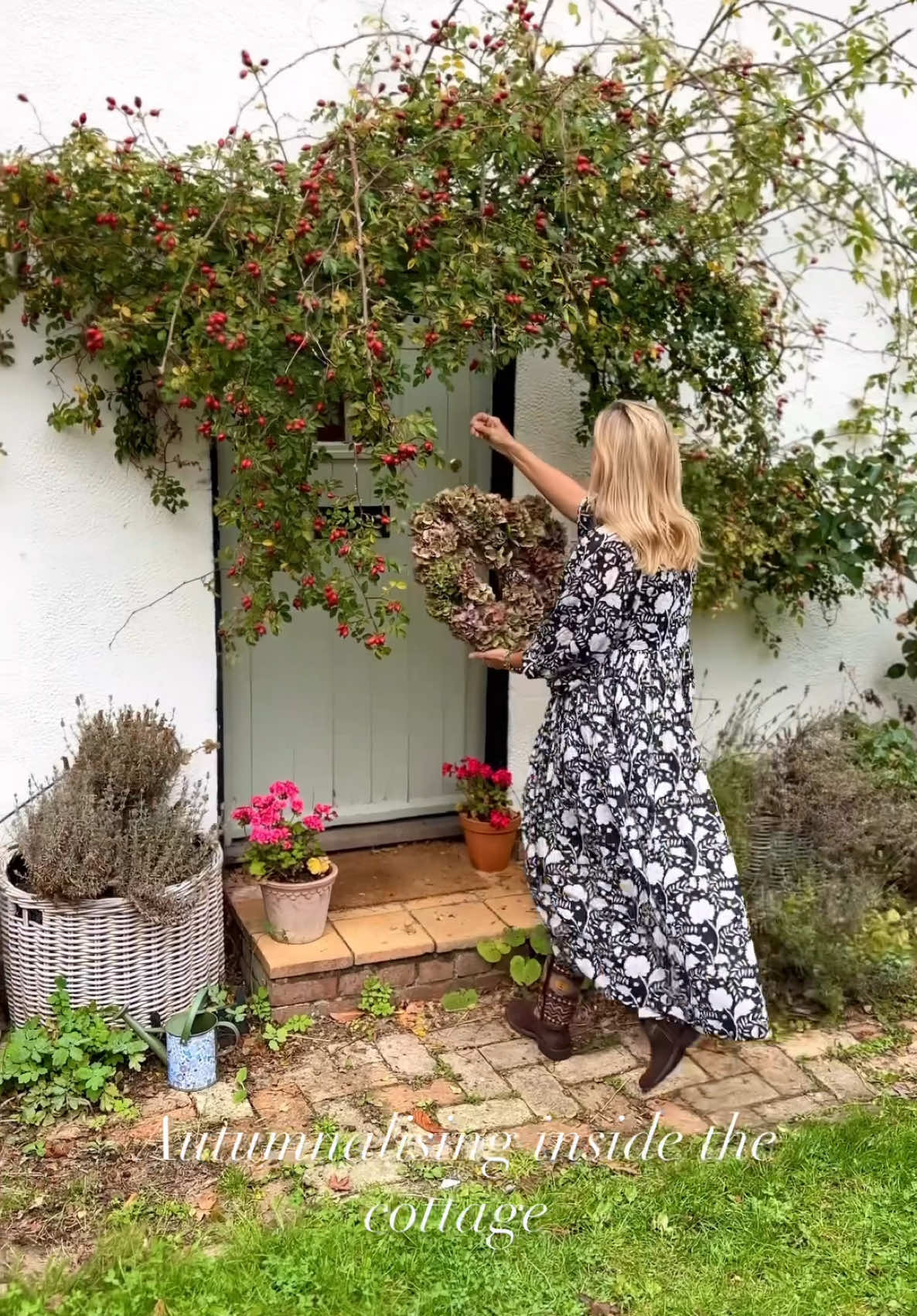 Ad Big girl pants full pulled up. A morning of intense procrastination before I tremblingly make my country mouse way to London town. The upside is a very clean cottage, a new Autumnal hydrangea heart wreath and a glowing, lifted, my goodness there is a bit of jawline facial!!! Having been so poorly, I was dreading going out into public (on top of my underlying dread of leaving the cottage anyway), the lurgy has left me exhausted and puffy and actually rather scary looking - although that could also be the crazy hair. A massive thank you to zipp beauty for the ZIIP Halo device - the celebrity favourite (Margot Robbie uses it so I think I am on my way to Cathy Earnshaw beauty- I definitely have the wild hair…). It uses micro and nano currents for immediate & long lasting lifting (it did immediately), firming (yup) & glowing (yup yup) skin & boosts collagen & fills in fine lines long term (tbc eek!). This is revolutionary, I almost winked at a young whisppersnapper on the lane this morning, so youthful and glowy did I feel. Now to brave an enormous press event and make my insides match my glowy face. Happy thoroughly terrified but brilliantly glowy Thursday x Use “MYENGLISH” for 10% off this miracle #ziiphalo #microcurrentfacial #glowupchallenge #over50beauty #doorwreath