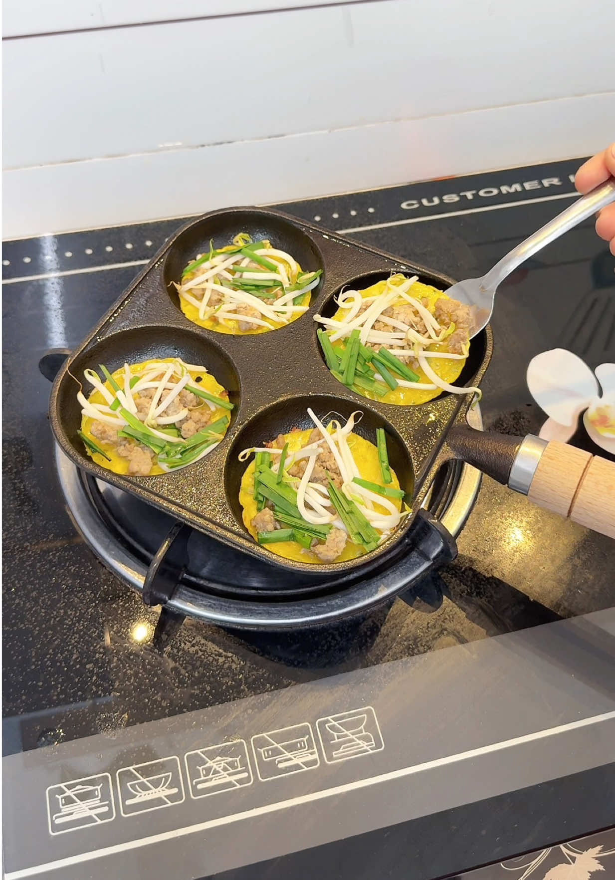 Chảo 4 ngăn chống dính siêu siêu tiện lợi mấy bà ơi #xuhuong #viral #chaogang #chao4ngan #chao4nganchientrung 