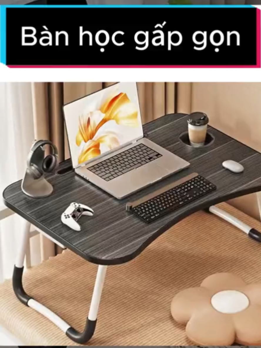 Bàn học gấp gọn thông minh, có khe cắm ipad và cốc nước #banhocgapgon #banhocthongminh #banhocsinh #shophoasenvang #dogiadungtienich 