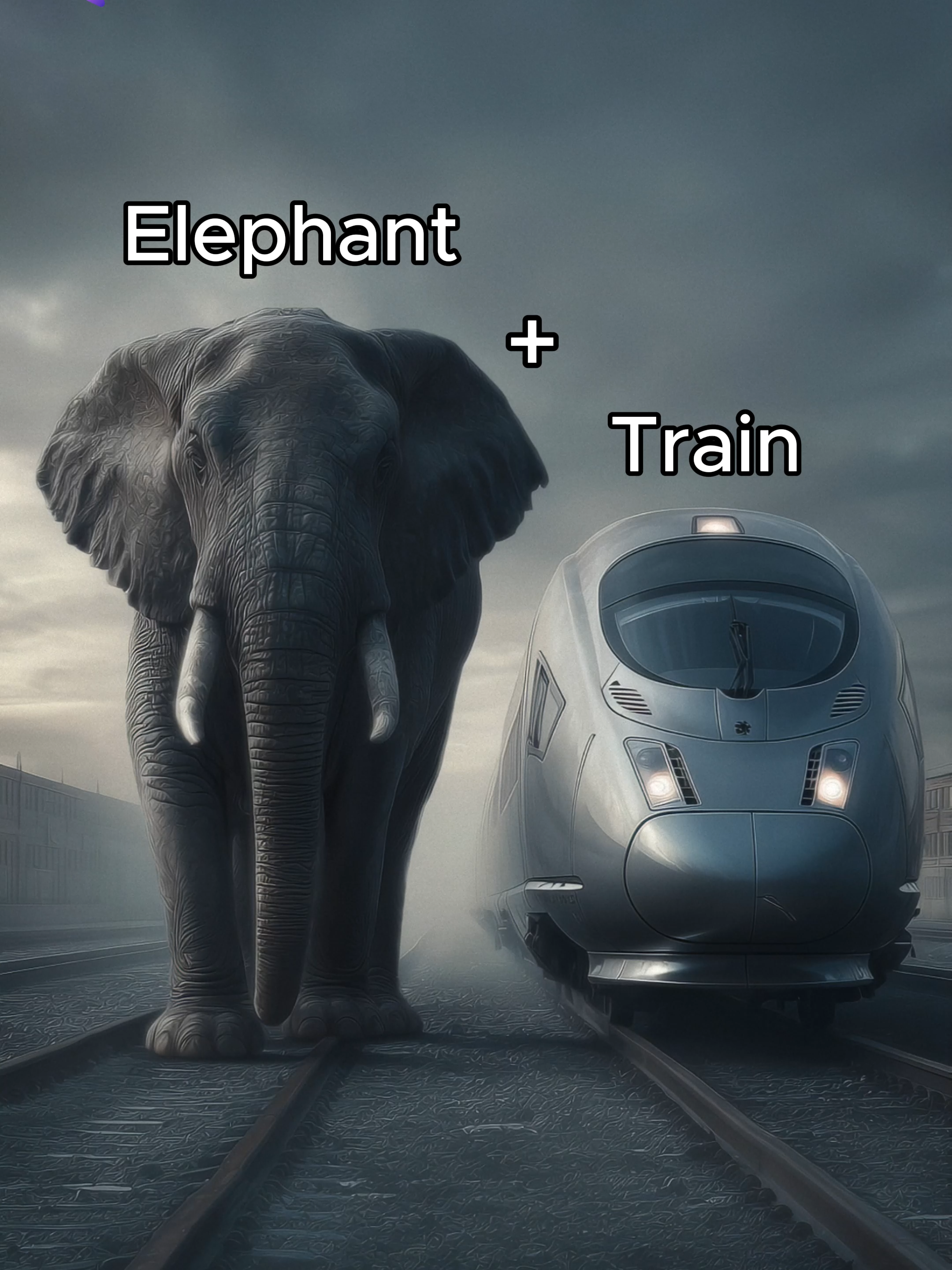 Animal and Train Hybrids...Pick Your Favorite? #ai #animal #hybrid #train #animals #elephant #prompt #fusion #aiart
