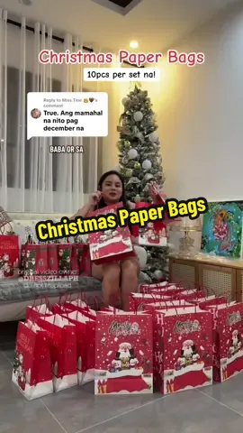 Replying to @Miss Tine 👸🤎 10pcs per set Christmas Paper Bags, di na mahihirapan magbalot dahil naghoard na ako😍 #christmaspaperbag #christmaswrapper #christmas #giftwrapper #christmasgift 