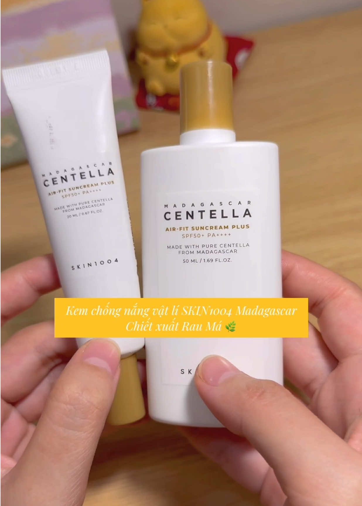 Kem chống nắng vật lí SKIN1004 Madagascar 
 Chiết xuất Rau Má 🌿 #SkinCare #xuhuongtiktok #centella #kemchongnangnangtone #kemchongnang 
