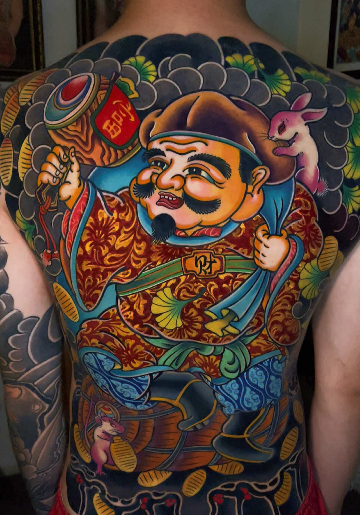 Mời cả nhà ngắm tác phẩm Daikukuten ( Thất phúc thần ) mang lại tài lộc may mắn cho người sở hữu 💵💵 #CapCut #xuhuong #tattoo #fyp #viral 