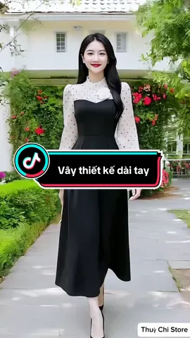 Vây thiết kế dài tay. #vayxinh #thoitrangnu #xuhuong #viral #thinhhanh 
