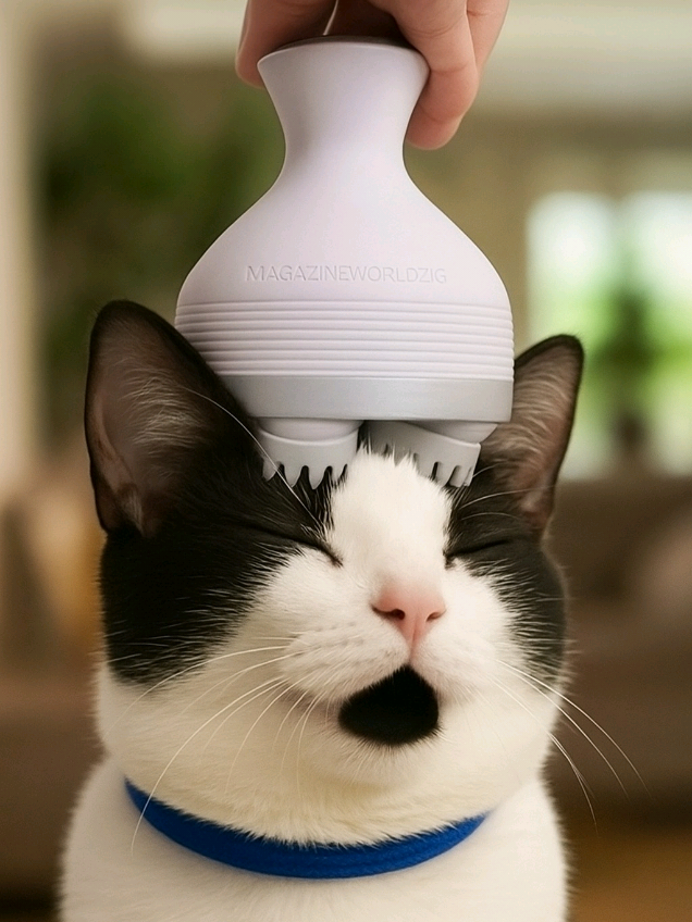 Massageador que dá carinho 🐾 Relaxamento para você e seu pet 😍 Bem-estar em cada toque 💕 #massageador #massageadorpet #relaxamento #bemestar #pets #gatos #viral #foryou #tiktokbrasil #trend