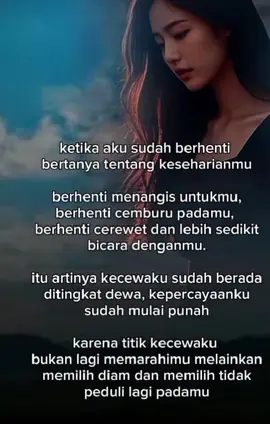 Memilih Diam dan tidak Peduli Lagi.  #Selfreminder  #Quotes  #catatanhati  #Fypviral 