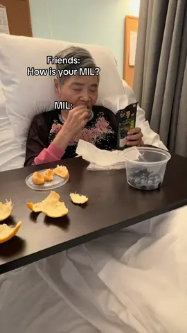 As long as MIL eats well, she is fine. 