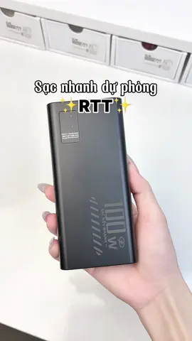 Sạc nhanh dự phòng ch.í.nh hãng RTT 30000mAh, công suất 100W, tích hợp 4 dây sạc và 4 cổng sạc #sacduphongrtt #sacduphong #sacduphong30000mah #sacduphong20000mah #xuhuong 