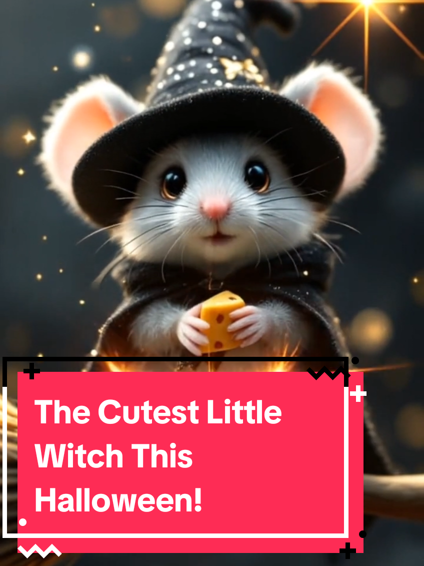 🐭🎃Meet the Spooktacular Mouse: The Cutest Little Witch This Halloween! 🐭🎃✨ #cutehalloween #Halloween #Halloweenvibes ##halloweenseason 