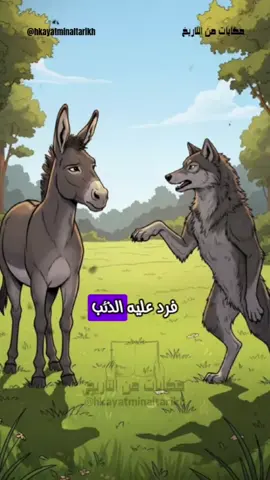 قصة الذئب والحمار ولون العشب 🐺🦓