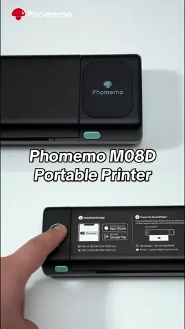 Phomemo M08D portable printer with smart touchscreen😍It can show the battery and has anti-wrinkle feature! Do you want to try it? #phomemo #funmemolife #printer #portableprinter #thermalprinter #Tech 