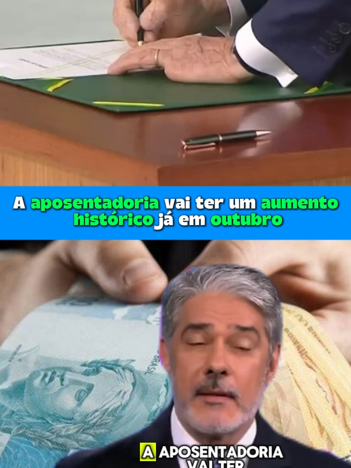 A aposentadoria vai ter um aumento histórico já em outubro: O que isso significa para os aposentados? #noticias #noticiastiktok #politica