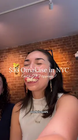 After a long day in NYC, nothing hits like sushi 🍣 ✨I found a 13-course affordable omakase in NYC for just $55 with NO TIPPING, and it even comes with a glitter piece 🤩. It’s giving luxury on a budget. ‼️Pro Tip! Book a reservation in advance! 💭 What’s your go-to comfort meal in NYC after a draining 9–5? 👀 #nycsushi #nycomakase #nyccheapeats #nycrestaurants #nyceats 