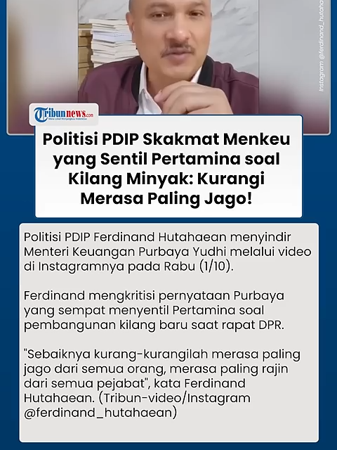 PDIP Skakmat Menkeu Purbaya yang Sentil Pertamina soal Kilang Minya Kurangi Merasa Paling Jago!  #pdip #menkeupurbaya #beritaterkini #tiktokberita