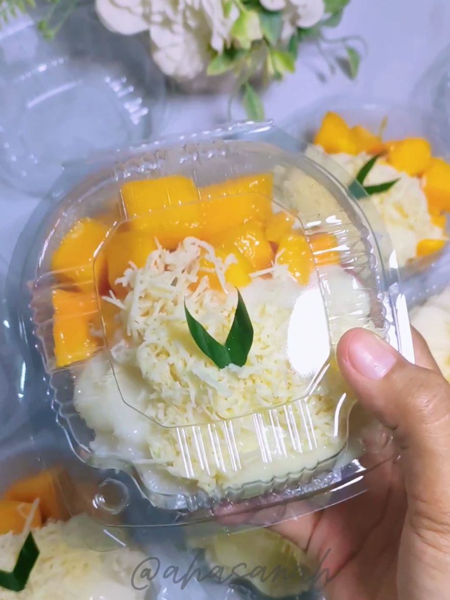 resep mango sticky rice yg creamy ❤️ #jajanantiktok #kuebasah #manggaketan #cemilansimple #cemilansehat 