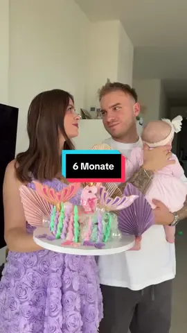 Habt ihr einen Kinderwunsch noch? Unsere kleine Maus ist jetzt 6 Monate alt 🥹🤍 #mama #kuchen #6monate #baby #torte 