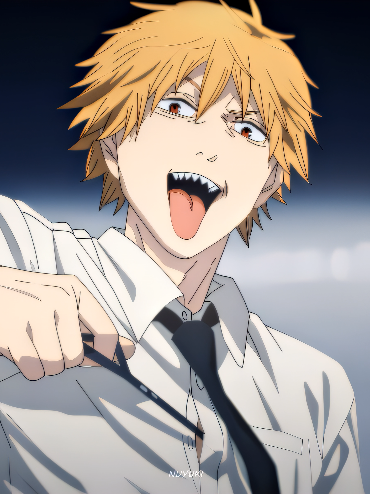 if aki spits on denji this is what happens😏 #denji #akihayakawa #chainsawman