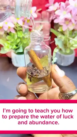 I’m going to teach you how to prepare the water of luck and abundance. You will attract great success and prosperity into your life. In a jar, place a bay leaf and a cinnamon stick. Add several cloves. And finally, fill it with alcohol. Close it, and every morning before you go out, pour a little on your hands. You’ll see how luck, abundance, prosperity, and success will follow you. #witch #witchtok #witchcraft #witches #Florida 