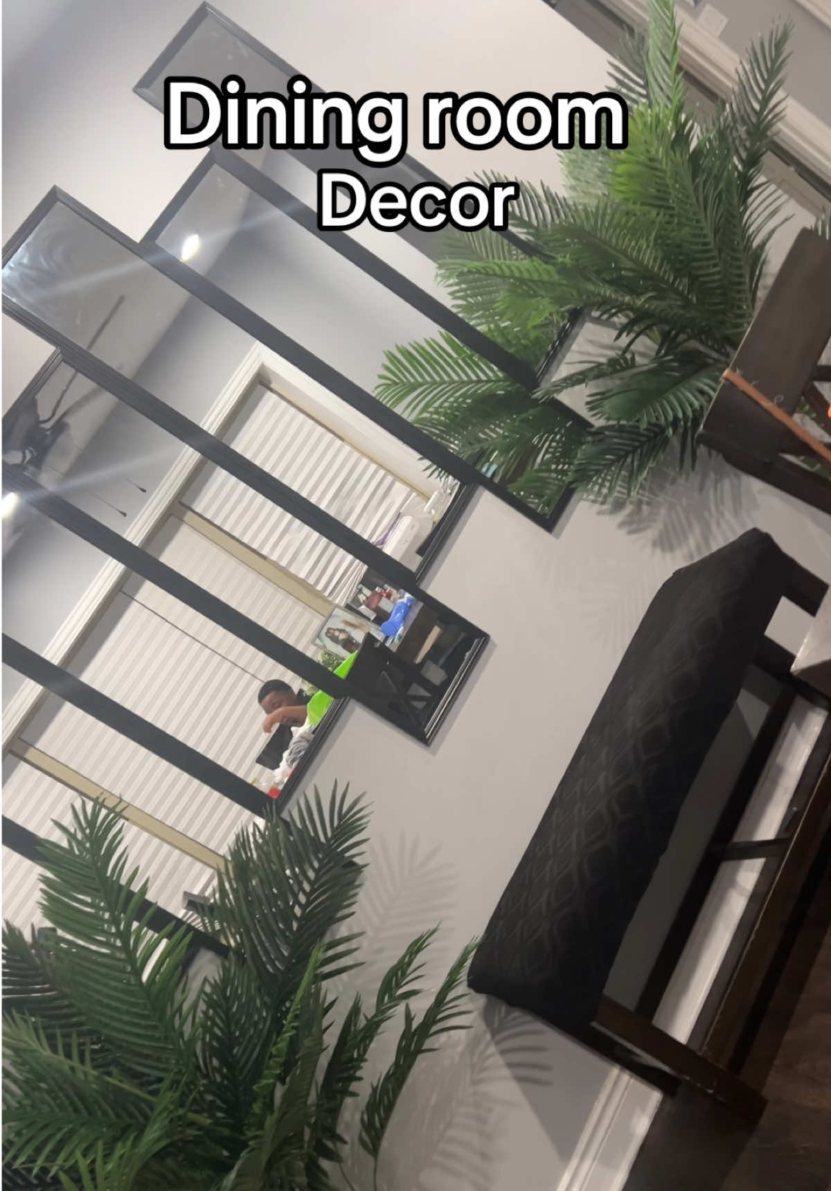 These plants definitely makes my downing room stand out more..One step at a time decorating my dining room and living room over #decor #diningroom #fyp #viral #plants 