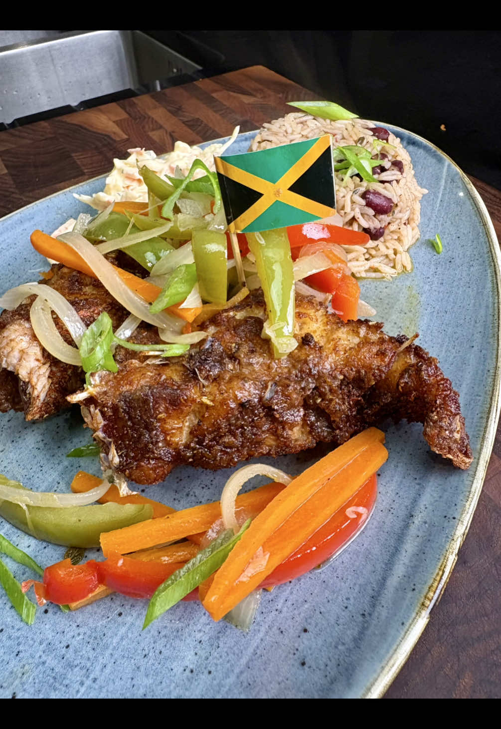 Escovitch Fried Fish 🇯🇲🐟- full recipe in bio ! #jamaicanfood #asmrfood #FoodTok #jamaicantiktok #jamaica #redsnapper 
