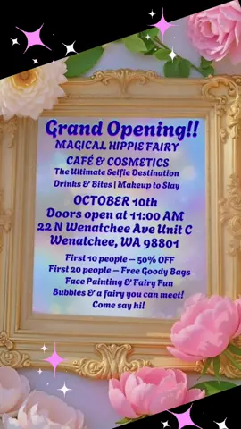 Our products are officially on their way to the Grand Opening of Magical Hippie Fairy Café & Cosmetics in Wenatchee, WA! Opening October 10th – stop by for bites, beauty & shop our cruelty free beauty products! #washingtonstate #beauty #makeup #smallbusinesscheck #skincare @Magical Hippie Cafe&Beautique @magicalhippiecrecalliumbackup 