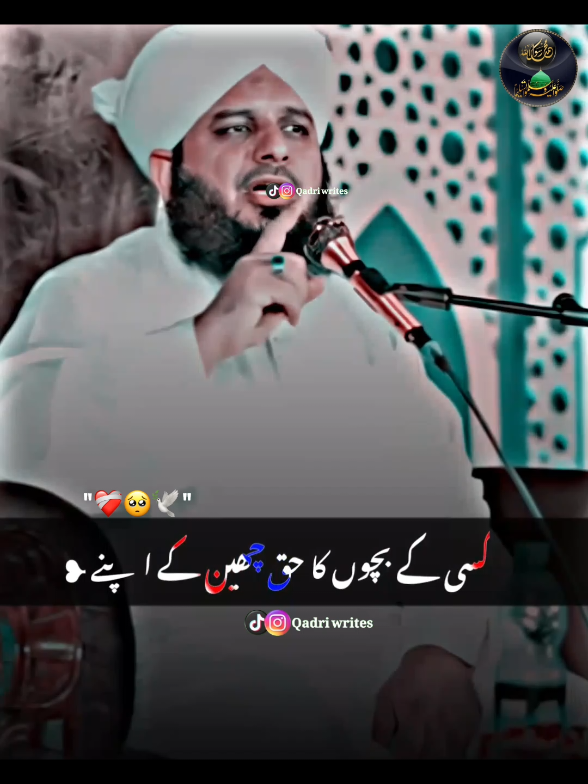 کسی کے بچوں کا حق چھین کے اپنے گھر لاؤ گے تو کبھی روشنی نہیں ہو گی ❤️‍🩹🌿#muhammadajmalrazaqadri #peerajmalrazaqadri #islamicvideo #islamicquotes #islamicstatus #foryoupage❤️❤️ #foryou #fyp#goviral #1millionaudition #ajmalrazaqadri #1000k 
