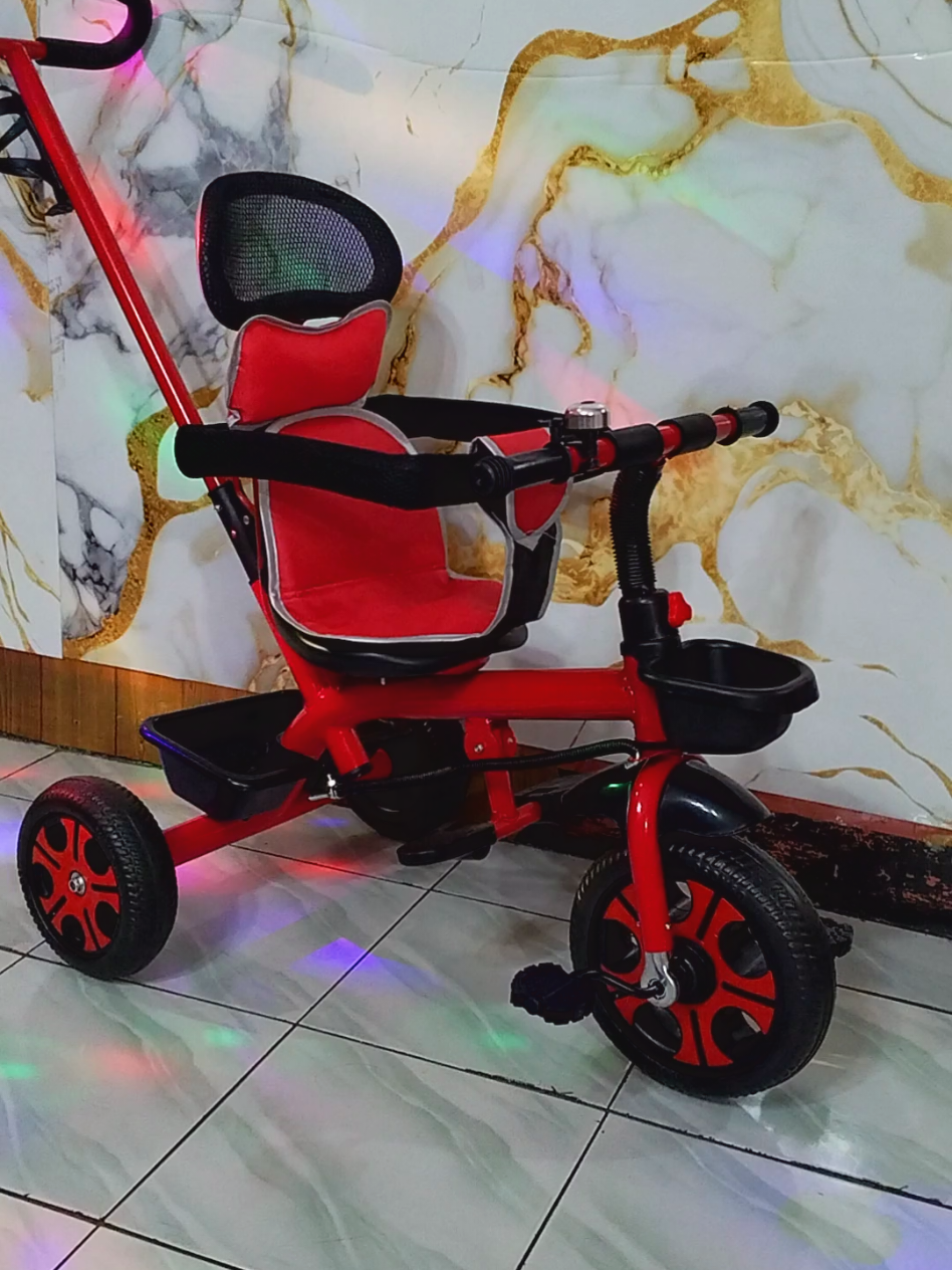 Sepeda anak roda tiga 3 in 1 dilengkapi stir dorongan sabuk pengaman musik untuk usia 1th sampai 4th #sepedaanak #sepedarodatiga #sepedadorong #sepedaanakmurah #sepedaberkualitas 