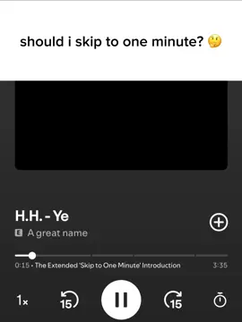 skip to one minute #skiptooneminute #meme #kanyewest #ye #hh 