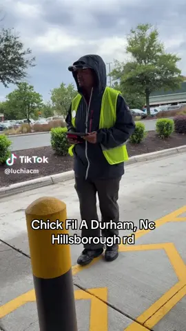 To see this in my city is horrible I wish we could see his name tag. The original creator is @Lucia 🍒 🌷🌞🙏 #durham #durhamnc #nc #northcarolina #chickfila 