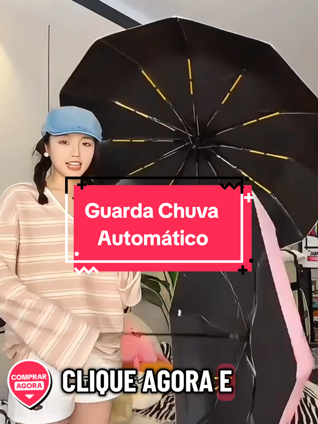 Guarda Chuva Automático. #GuardaChuvaAutomático  #NuncaMaisNaChuva  #UmCliqueEPronto  #ChuvaSemEstresse  #SemprePreparado 