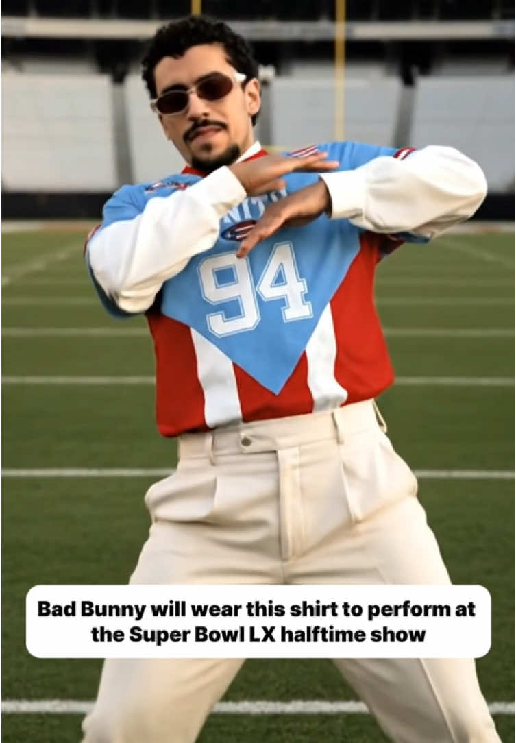 Get ready for an unforgettable performance 🔥🔥 #badbunny #SuperBowl #halftimeshow #teambenito #jersey 