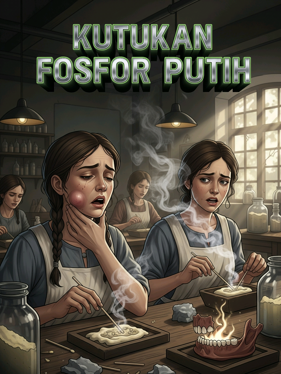 ‎📌 Penjelasan: ‎ ‎Fenomena ini dikenal dengan istilah “phossy jaw”, penyakit yang dulu banyak menyerang para pekerja pabrik korek api di abad ke-19. Saat itu, fosfor putih dipakai untuk melapisi batang korek api karena mudah menyala. Masalahnya, pekerja—kebanyakan wanita muda—terus-menerus menghirup uap fosfor setiap hari. Zat beracun ini perlahan masuk ke tubuh dan menumpuk di tulang rahang. Awalnya mereka hanya merasa sakit gigi biasa, tapi seiring waktu gusi membengkak, rahang meradang, dan jaringan tulang mulai membusuk dari dalam. ‎ ‎Ketika kondisi semakin parah, tulang yang mati bisa memisah sendiri dan terkadang terlihat menyala redup di kegelapan, efek dari fosfor yang masih menempel. Jika bagian tulang yang terinfeksi tidak segera diangkat lewat operasi, infeksi akan menyebar ke seluruh tubuh. Hal ini menyebabkan penderitaan panjang, bau busuk yang menyengat, dan pada akhirnya kematian yang menyakitkan. Tragedi ini kemudian mendorong munculnya regulasi ketat yang melarang penggunaan fosfor putih dalam industri korek api, demi melindungi kesehatan para pekerja. ‎#faktaunik ‎#faktamenarik ‎#fyp ‎#kisahnyata  ‎#fakesituation⚠️ 