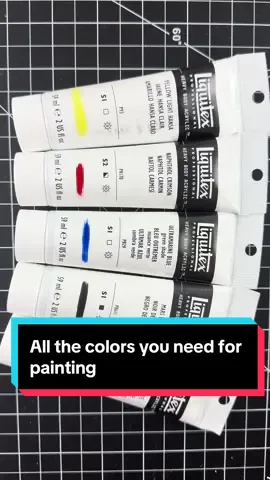 You only need a handful of colors when you paint 😊 although if you’re a beginner with a specific type of paint or medium, the kits with more colors can be pretty helpful! #primarycolors #painting #artistsoftiktok 