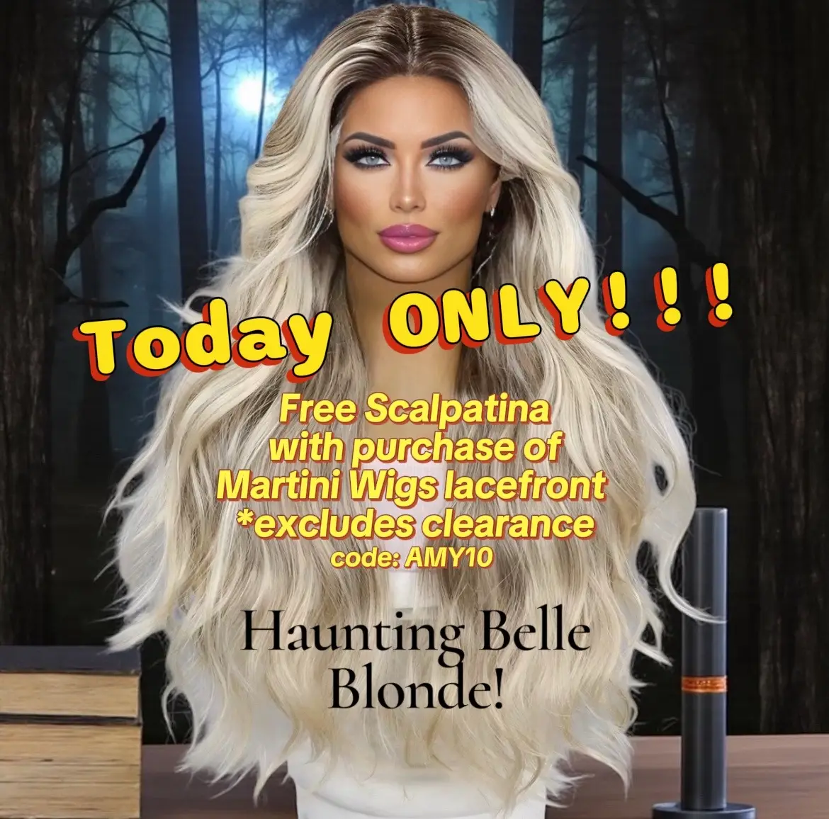 Today only receive a free Scalpatina wig with the purchase of any one of Martini Wigs AMAZING custom lace fronts (excluding clearance) Use the 🔗 in my bio or code: AMY10 to save an additional 5%🩵 #fyp #halloween #martiniwigsofficial #free #giftwithpurchase 