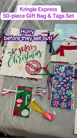 Kringle Express 50-piece Gift Bag & Tags Set I bought early this year since i missed them last year!