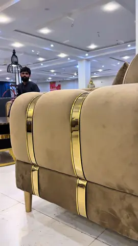 Luxury Sofa Set with Golden Studs and Elegant Cushions. #awaisfurnituresaab #furnituressaab #luxury #sofaset #unfrezzmyaccount 